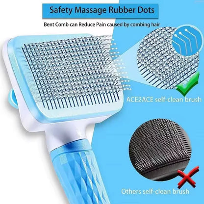 Self-Cleaning Pet Grooming Brush – Pain-Free De-Shedding Comb for Dogs & Cats