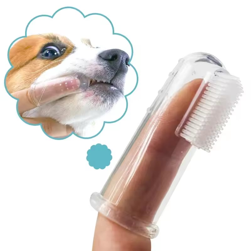 Dog & Cat Finger Toothbrush – Gentle Plaque & Tartar Remover